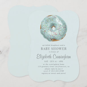 Sprinkled Doughnuts and a Baby Shower Invitation