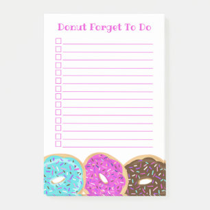 Sprinkled Doughnuts Doughnut Forget To Do List Che Post-it Notes