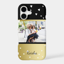 Sprinkled Hearts | Faux Or Noir | Photo Personnali