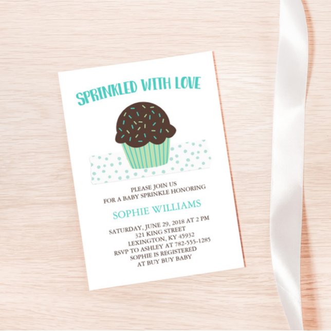 Sprinkled With Love Baby Sprinkle Invitation (Creator Uploaded)