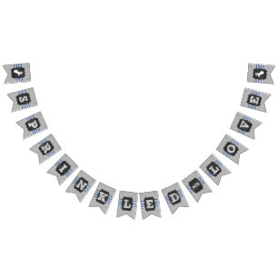 Sprinkled with Love buck baby sprinkle, grey navy Bunting Flags
