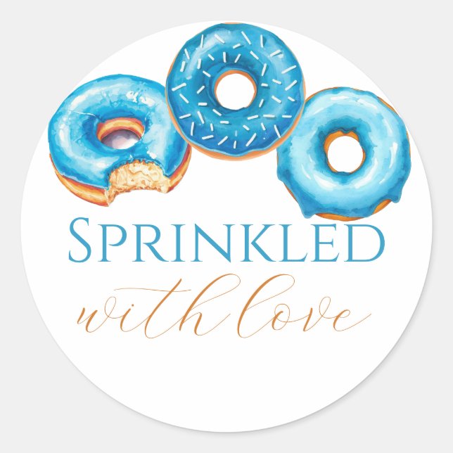 Sprinkled with Love Customizable Round Stickers (Front)