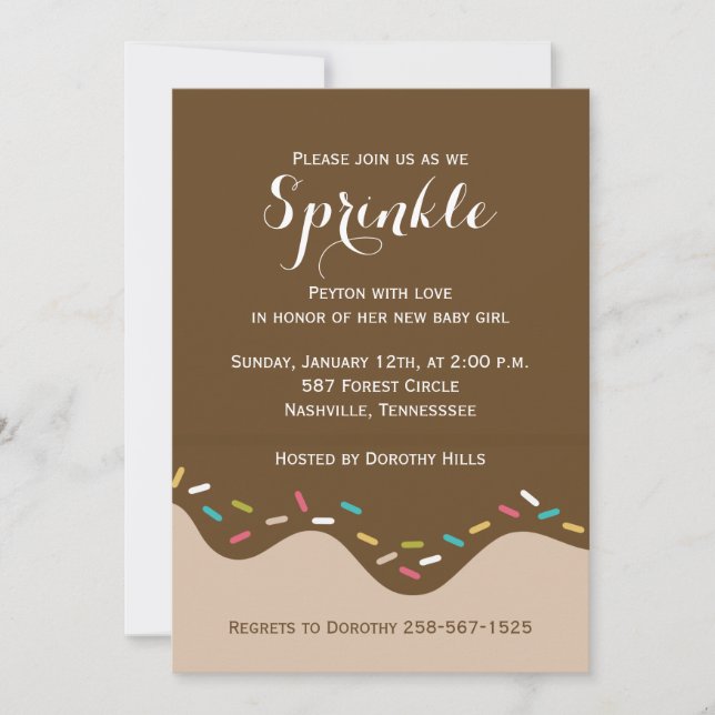 Sprinkled with Love Invitation (Front)