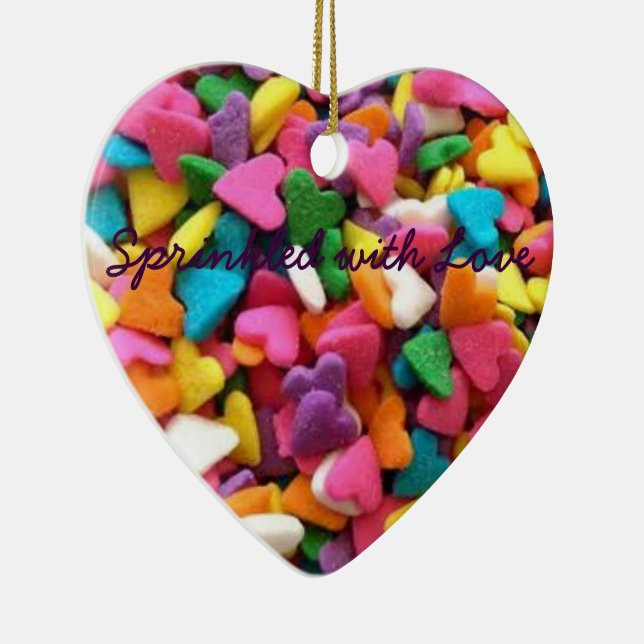 Sprinkled with Love Sugar Heart Sprinkles Ornament (Right)