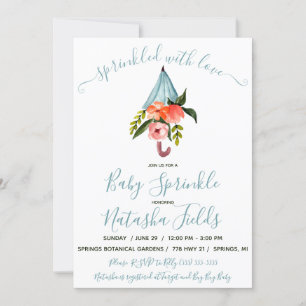 Sprinkled With Love! Umbrella Baby Sprinkle Invitation