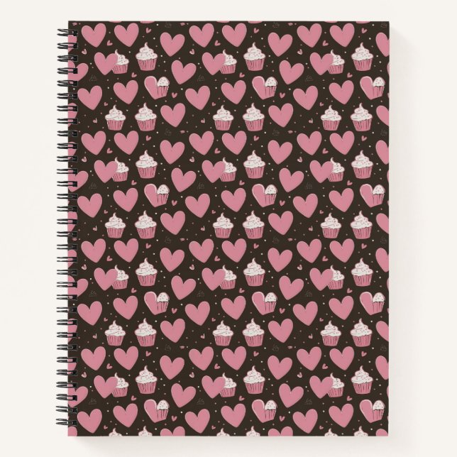"Sprinkleheart Sugar Rush: Cupcake Chaos Couture" Notebook (Front)