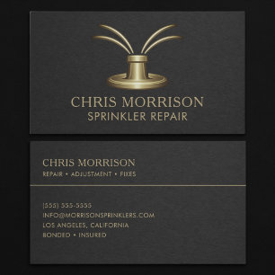Sprinkler Repair Business Card