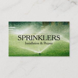 Sprinkler System Installation and Repair Business Card