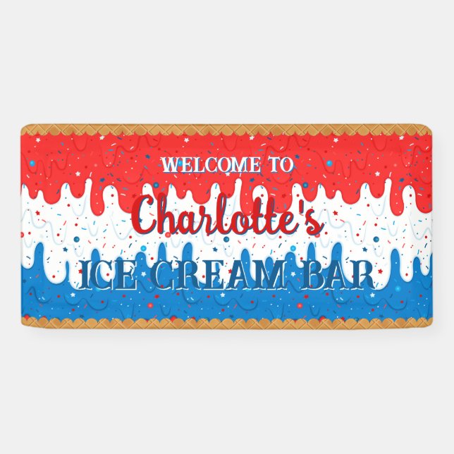 Sprinkles and America Ice Cream Banner (Horizontal)