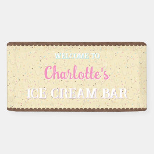 Sprinkles and Ivory Ice Cream Banner