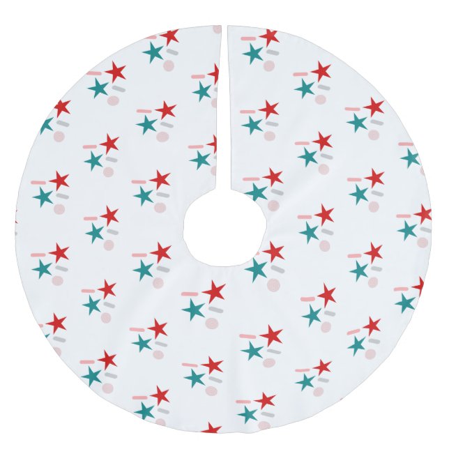 Sprinkles and Stars Fourth of July Patriotic Brushed Polyester Tree Skirt (Front)