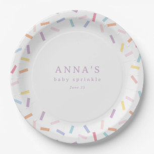 Sprinkles Baby Sprinkle Paper Plate