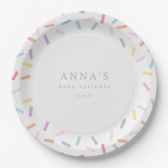 Sprinkles Baby Sprinkle Paper Plate (Front)