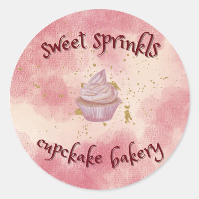 Sprinkles Colourful Bakery Desserts Catering Pastr Classic Round Sticker (Front)