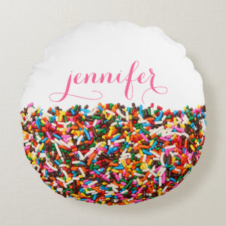 Sprinkles Custom Round Pillow