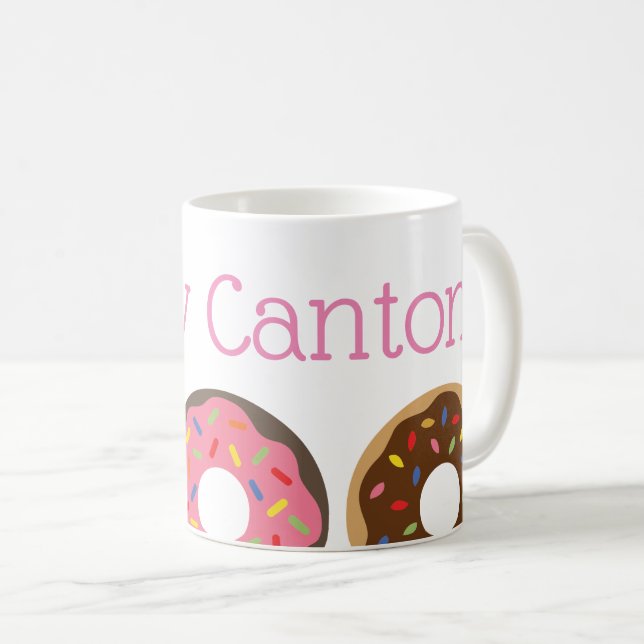Sprinkles Doughnut Custom Personalized Mug (Front Right)