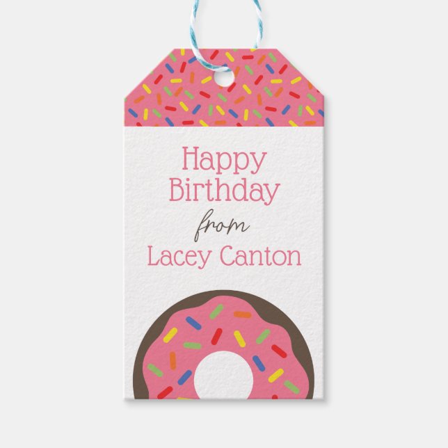 Sprinkles Doughnuts Personalized Gift Tags (Front)