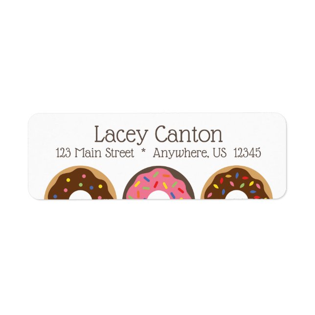 Sprinkles Doughnuts Return Address Labels (Front)