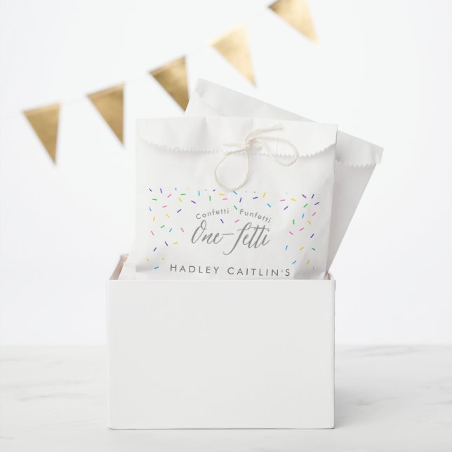 Sprinkles First Birthday Invitation, Cute confetti Favour Bag (Party)