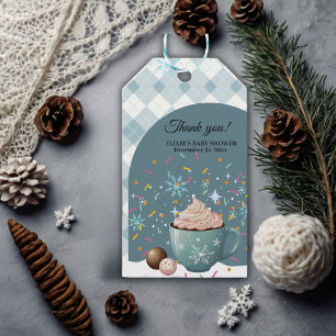 Sprinkles Hot Cocoa Winter Snowflakes Baby Shower Gift Tags