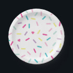 Sprinkles Ice Cream and Cake Birthday Paper Plate<br><div class="desc">Ice Cream,  Sprinkles and cake birthday plate.</div>