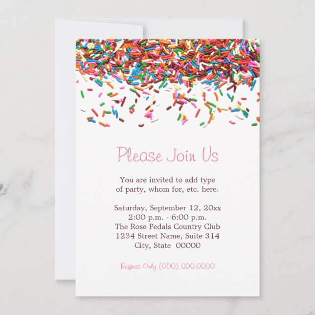 Sprinkles Invitations (Front)