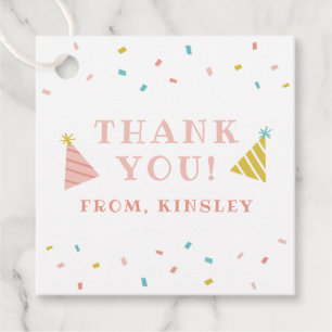 Sprinkles kids birthday party favour tag