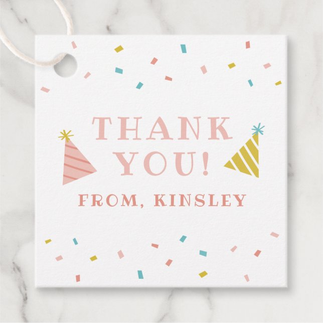 Sprinkles kids birthday party favour tag (Front)