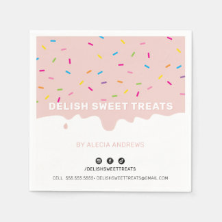 SPRINKLES modern cute frosting sprinkles blush Napkin