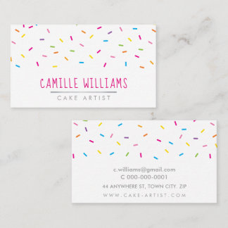 SPRINKLES modern cute patterned colourful fun part Business Card