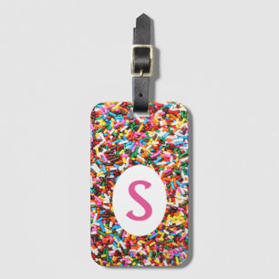 Sprinkles Monogrammed Luggage Tag