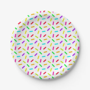 Sprinkles Pattern Colourful Custom Paper Plate