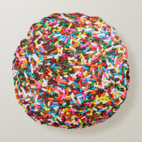 Sprinkles Round Pillow