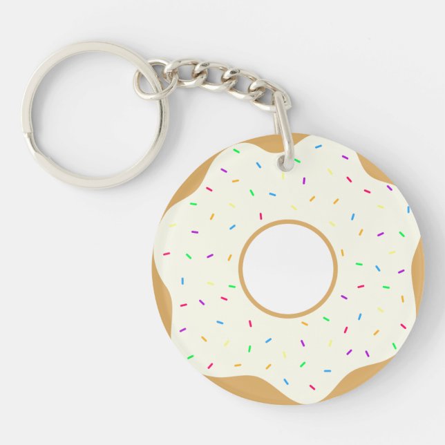 Sprinkly Doughnut Keychain (Front)