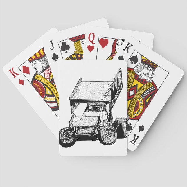 Sprint Car 1 Playing Cards (Back)