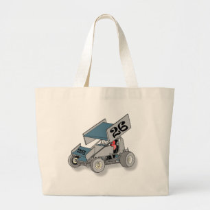 Sprint Car Large Tote Bag