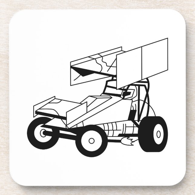 Sprint Car Outline Coaster (Front)