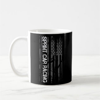 Sprint Car Racing Patriotic Us American Flag Coffee Mug