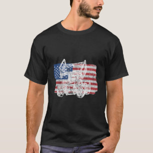 Sprint Car Racing Usa Flag T-Shirt