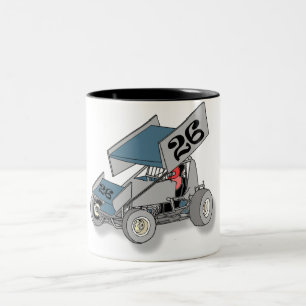 Sprint Car Two-Tone Coffee Mug