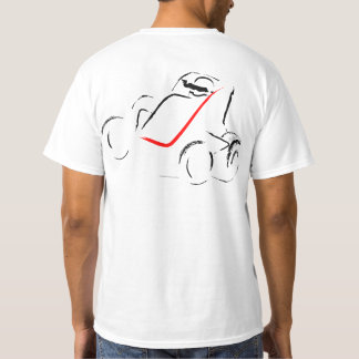 Sprintcar 01 Black and Red Back T-Shirt