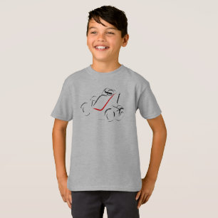 Sprintcar 01 Black and Red on Light Steel T-Shirt