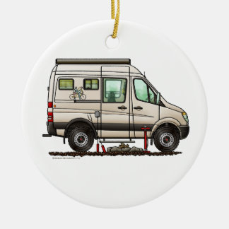 Sprinter Camper Van RV happy camper Ceramic Ornament