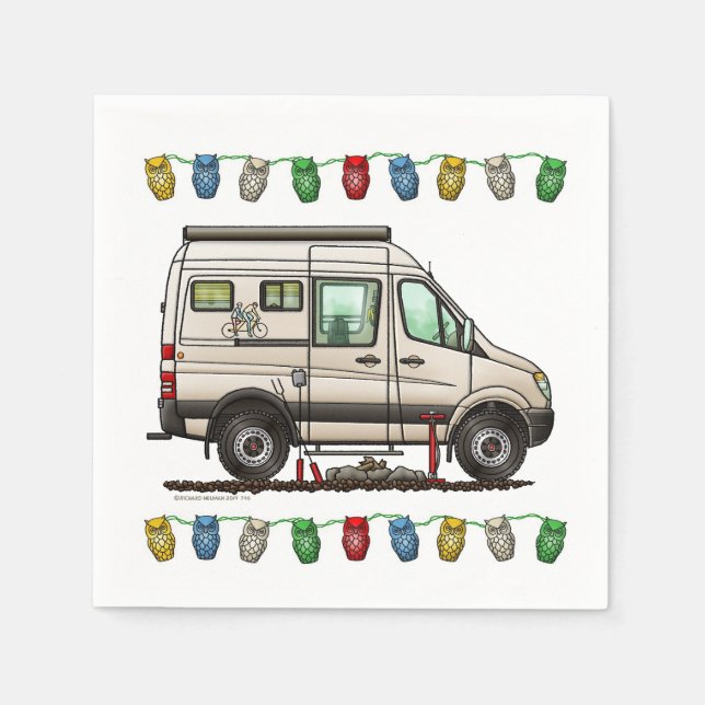 Sprinter Camper Van RV happy camper Napkin (Front)