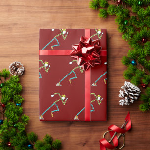 Sprinter Stickman Wrapping Paper