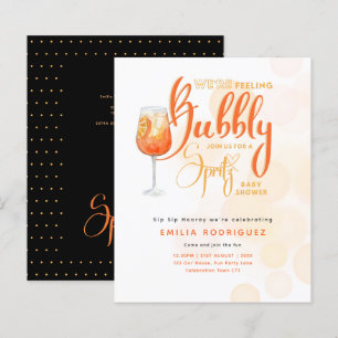 Spritz Baby Shower Boy or Girl Black Orange
