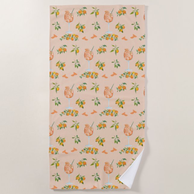 Spritz Summer Birthday Beach Towel (Front)