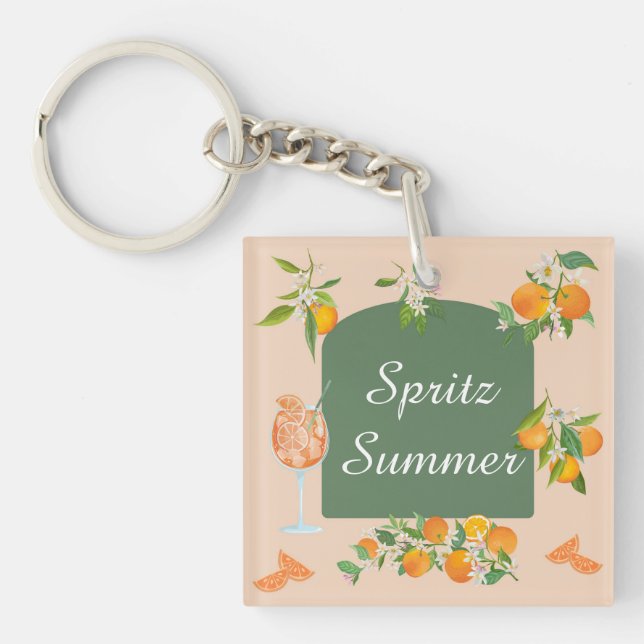 Spritz Summer Birthday Keychain (Front)