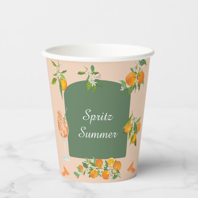 Spritz Summer Birthday Paper Cups (Front)
