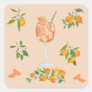 Spritz Summer Birthday Square Sticker